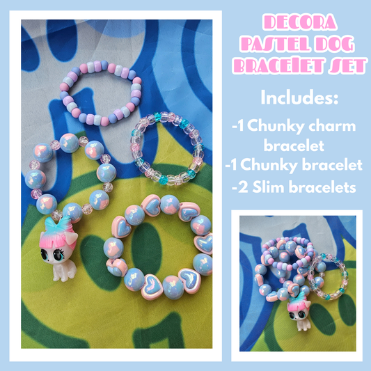 Pastel Dog Bracelet Set