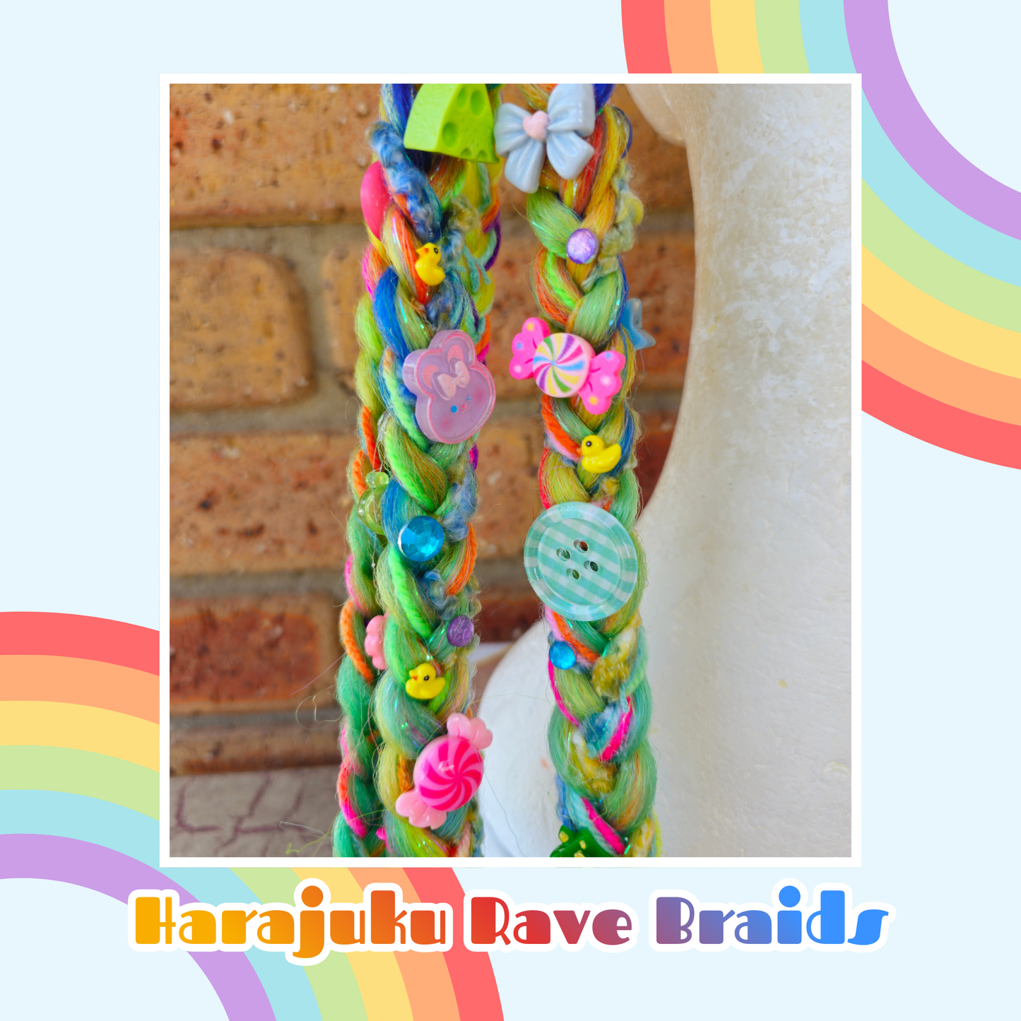 Rainbow Harajuku Rave Braids